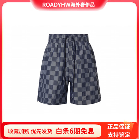 耐克（NIKE）Clublogo字母刺绣格子舒适休闲短裤男款...