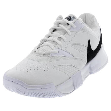 耐克（NIKE）男子网球鞋白黑配色透气缓震全天舒适运动鞋 W...