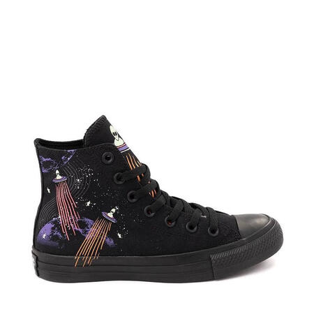 匡威（Converse）运动板鞋高帮荧光太空图案透气轻便男款...