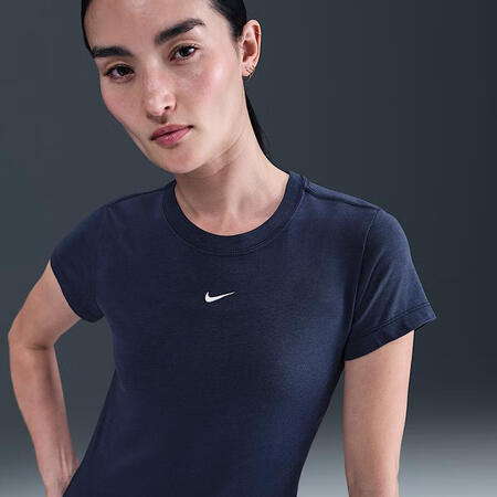 耐克（NIKE）运动T恤女款微垂感微弹修身显瘦百搭短款圆领上...