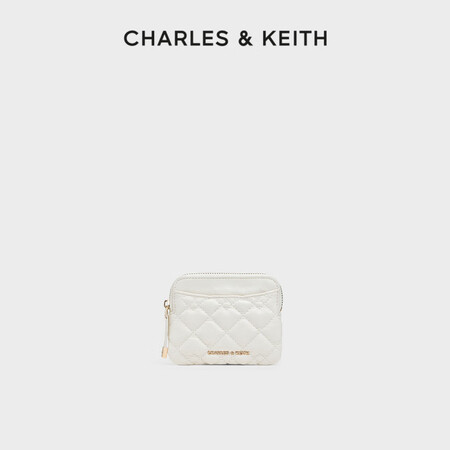 CHARLES&KEITH25秋650681214菱格拉链卡...