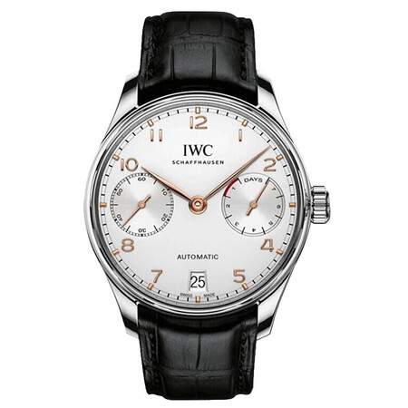 万国(iwc)瑞士手表葡萄牙系列机械男表 iw500704白盘金色指针