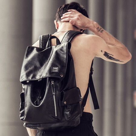 赫登尔(herder)双肩包男时尚潮流旅行背包学生书包电脑包15.