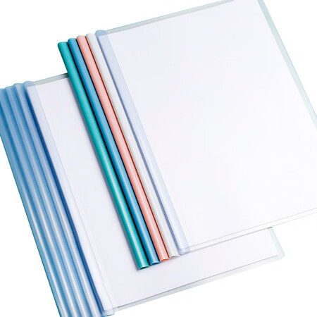 益美得sh2297透明抽杆a4文件夹拉杆夹加厚资料收纳册简历档案夹大容量