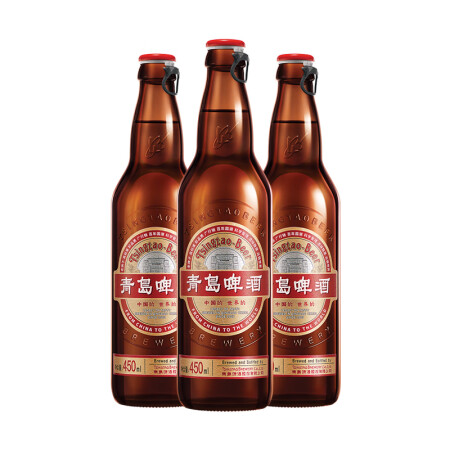 青岛啤酒（TsingTao）国潮9.6度450ml*12瓶 ...