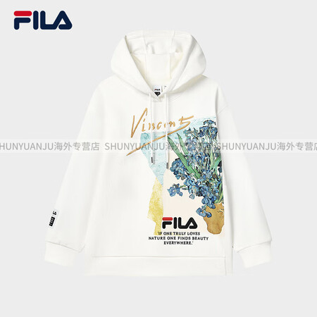 斐乐（FILA）女卫衣春秋梵高联名时尚舒适休闲轻便针织连帽上...