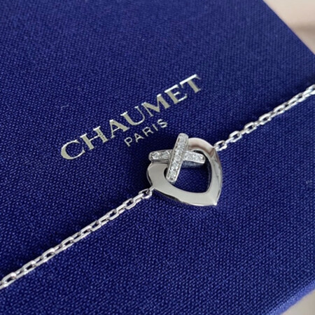 二手99新 尚美 Chaumet 尚美白金心形x镶钻手链 图片价格品牌报价 京东