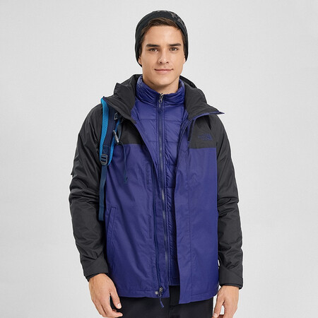 21日0点京东plus会员thenorthface北面3cgm男款鹅绒内胆三合一冲锋衣