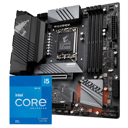 技嘉小雕prob660m aorus pro ddr4 i5-12600kf处理器 主板 cpu套装/板