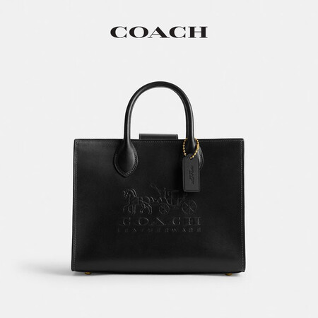 蔻驰（COACH）女士ACE 26号中号托特包斜挎包通勤休闲...