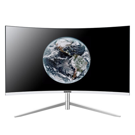 松人 pr270q 27英寸显示器曲面1800r 窄边框 hdmi高清 液晶电脑屏幕