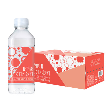 依能 西柚味 无糖无汽弱碱 苏打水饮料 350ml*24瓶 ...