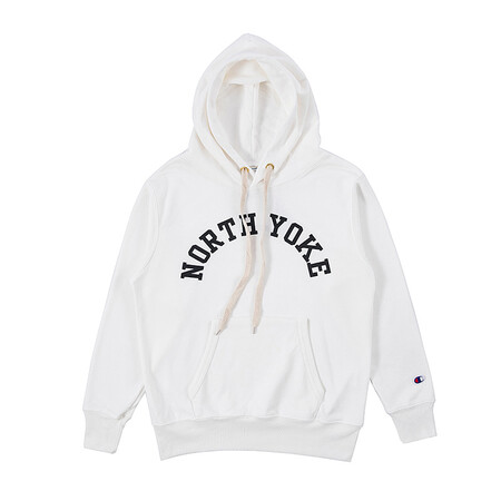 champion冠军 男装秋季新款 半圆字母纯棉连帽卫衣 c8-k102 白色 xl