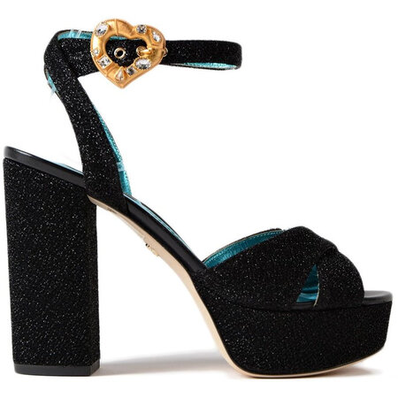 杜嘉·班纳/d&g 28176 lurex lambskin 柔软凉鞋 8bnero/nero 36