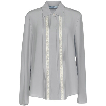 普拉達(prada)奢侈品女裝 blouses 蕾絲襯衫 1912905467 light grey