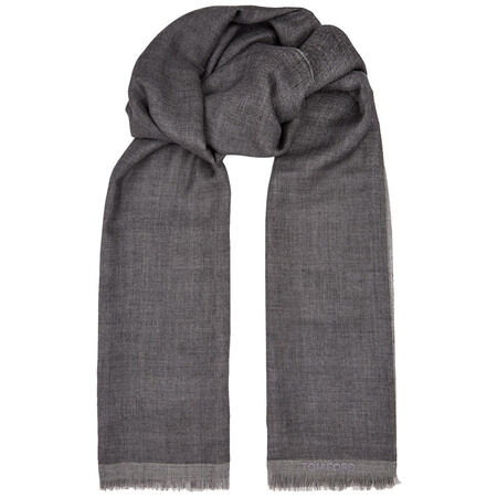 汤姆·福特(tom ford)奢侈品 睫毛形边围巾 1994985514 grey