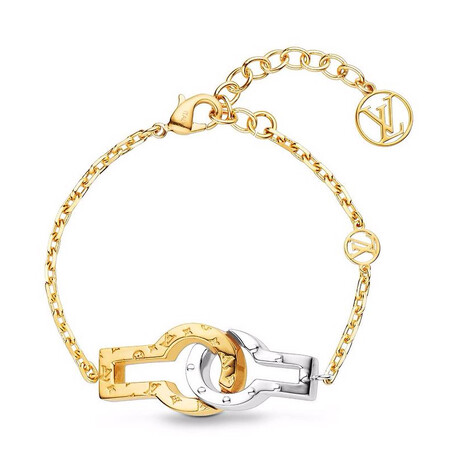 路易威登 lv饰品 全球购新款 twin locks 手链 金色 m64889 代购 m64