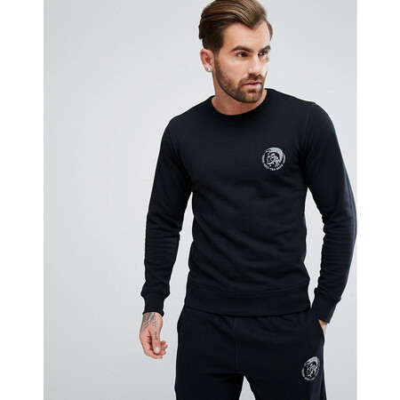 迪赛(diesel)奢侈品男装 1058428874 带logo卫衣(黑色) black 小码(s)