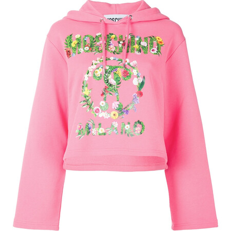 莫斯奇诺/女装 question mark 连帽衫 40743 pink & purple 42