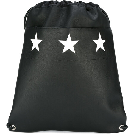 纪梵希 givenchy 奢侈品男包 星星印花抽绳背包 black white 均码