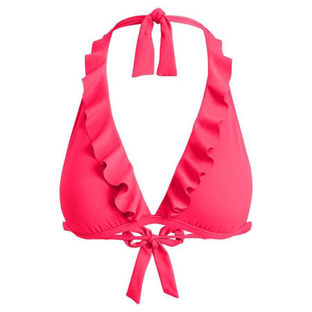 lauren) ruffled 欧美时尚泳衣女士专柜 radiant coral l