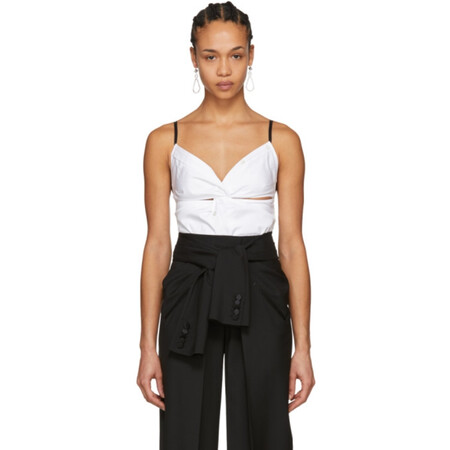 亚历山大·王/女装 73813 白色前扭纹吊带背心 图片色 us 0 = xxs