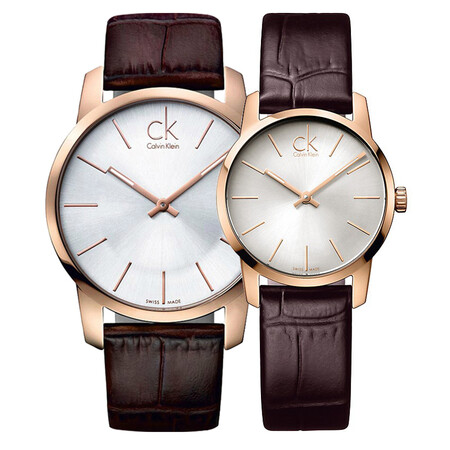 商品ck卡文克莱(calvin klein)瑞士手表city系列情侣对表白盘pvd玫瑰