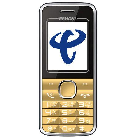 易丰(ephone)电信2g老人手机 金色