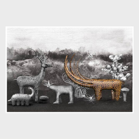 艺术北京 章愳《新世界-梦兽》纯手工印制艺术家本人签名客厅装饰画