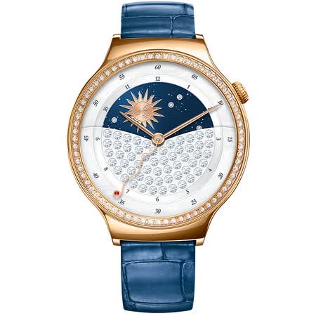 huawei watch智能手表 星月系列(施华洛世奇人造宝石 蓝)多表盘 微信