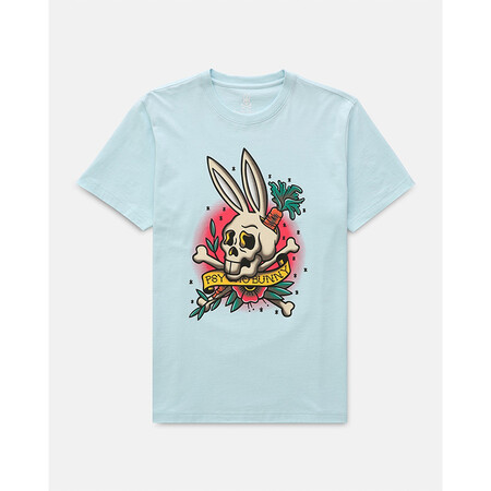 psycho bunny男士t恤短袖圆领骷髅兔logo图美国包邮包税 cerulean xxs