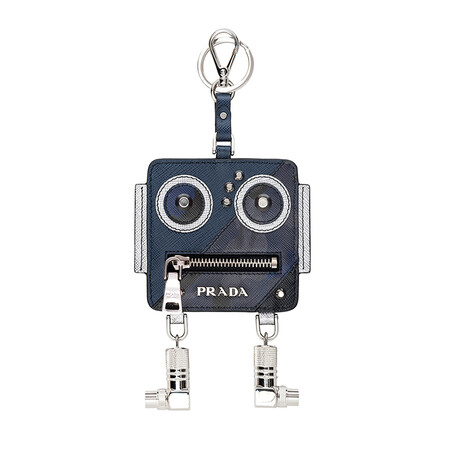 (prada)普拉达男 钥匙扣挂饰包饰机器人金属徽标