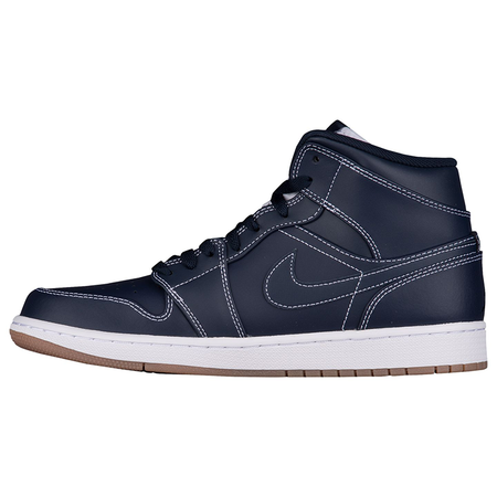 jordan1 aj1男鞋 mid男士经典中帮篮球运动鞋实战战靴 a6342402 深蓝