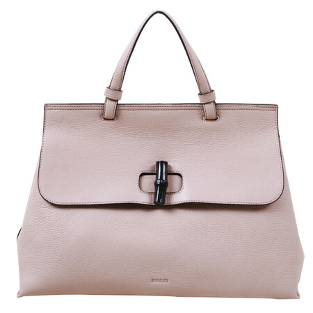 古驰gucci女士皮质手提单肩包370830 浅粉红色