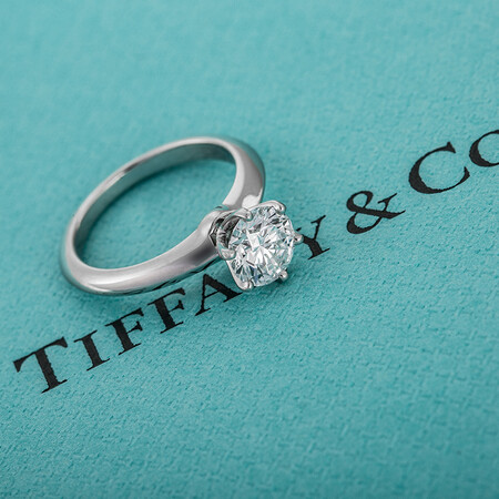 【二手95新】tiffany/蒂芙尼 一克拉六爪钻戒1.