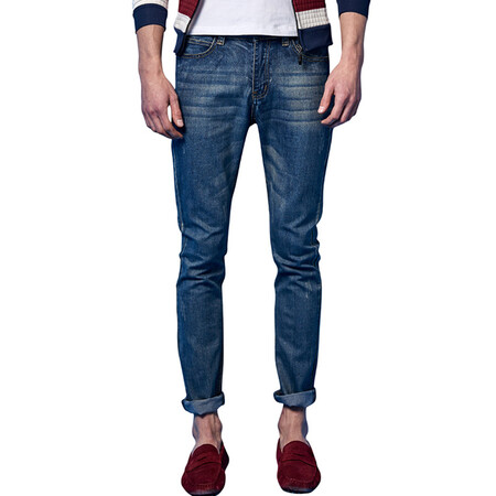 猛斯克(msek) nzk3601男装弹力小脚裤 男士修身紧身裤 蓝色36