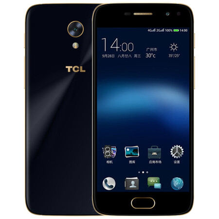 
                                        TCL 580 全网通4G智能手机 雅金                