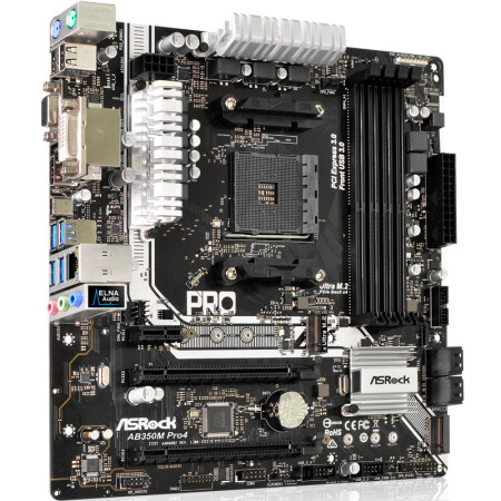 【備件庫9成新】華擎(asrock)ab350m pro4主板(amd b350/am4 socket)