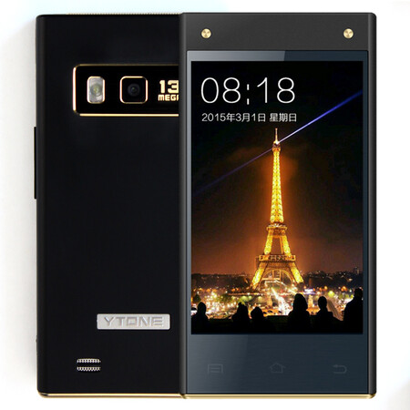 移通(YTONE)G9098移动4G智能翻盖手机双卡双待 金色