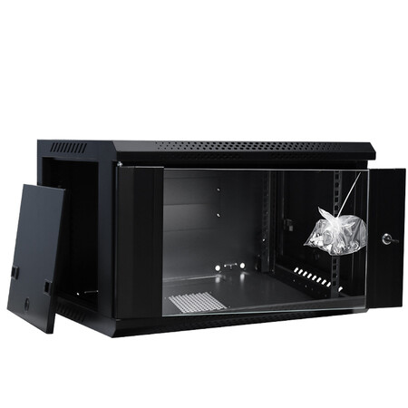 6406 网络机柜6u 挂墙机柜 壁挂式小机柜 机架机柜 落地柜 黑_现价570