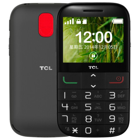 TCL 老人手机 i310 暗夜黑 移动联通2G手机
