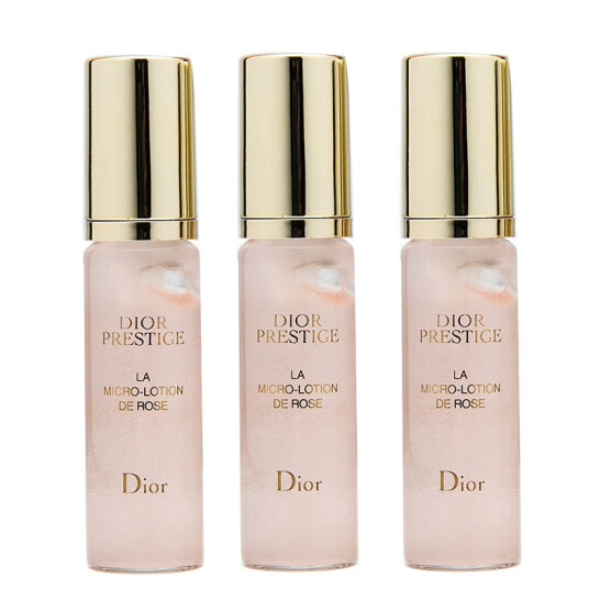 迪奥（Dior）花蜜花秘瑰萃系列女士护肤品化妆品小样 花蜜瑰萃玫瑰微凝珠精萃液10ml*3气泡水