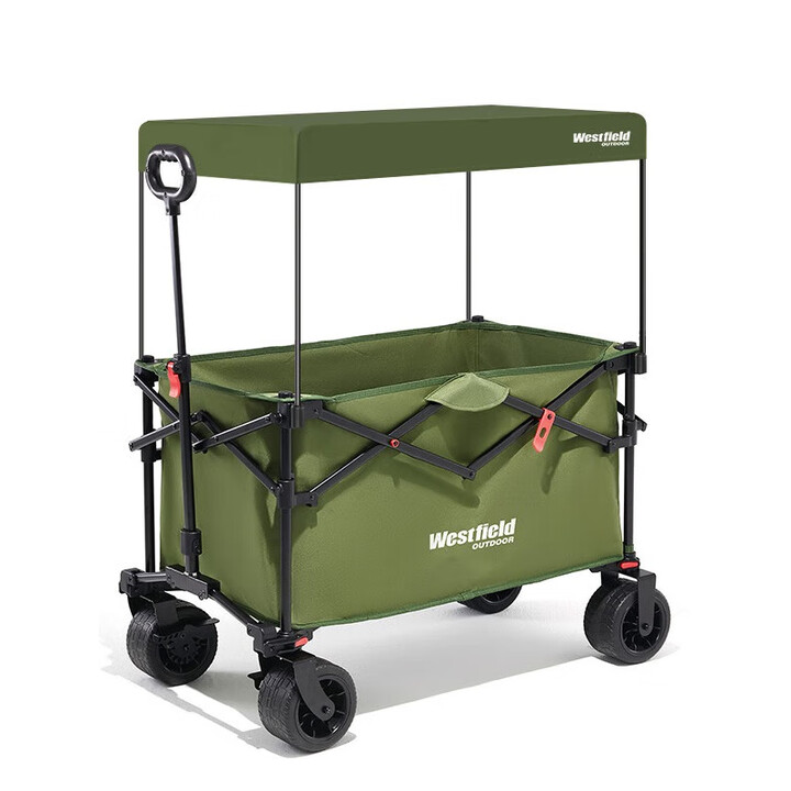 westfieldoutdoor户外加高露营车我飞露营装备聚拢折叠营地推车野营野餐车手拉拖车 橄榄绿丨仅遮阳顶棚（凌霄配套）