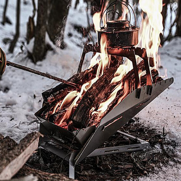 BLOCK OUTDOOR户外露营多功能焚火台野营篝火台简易便携柴火炉 5档可调 焚火台 附双肩收纳包