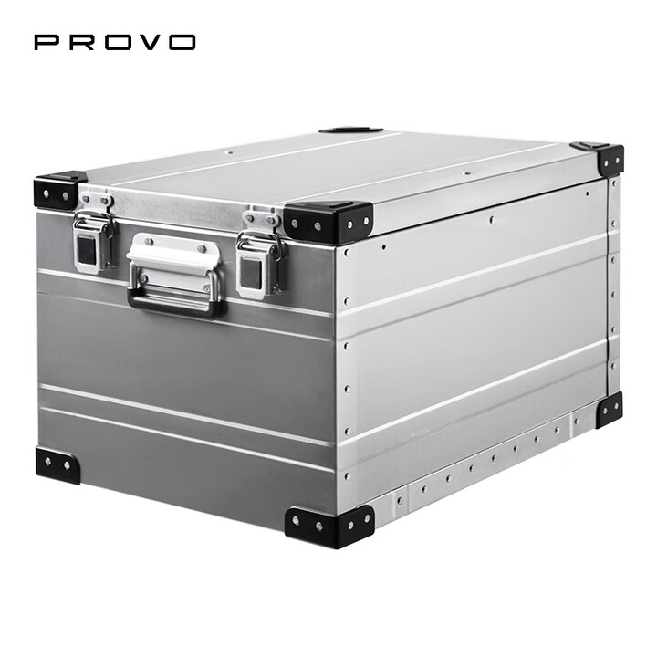 酷麦装备（PROVO）铝镁合金银色折叠桌箱车载拉杆户外露营收纳箱 LYF-01