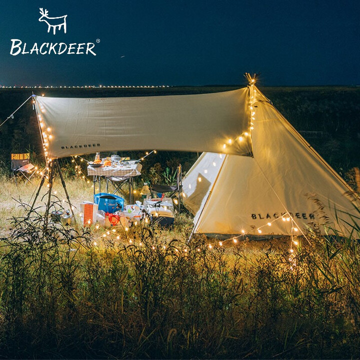 黑鹿户外露营LED照明灯帐篷氛围电池灯生日派对装饰USB充电小串灯 5号电池版(只含串灯)