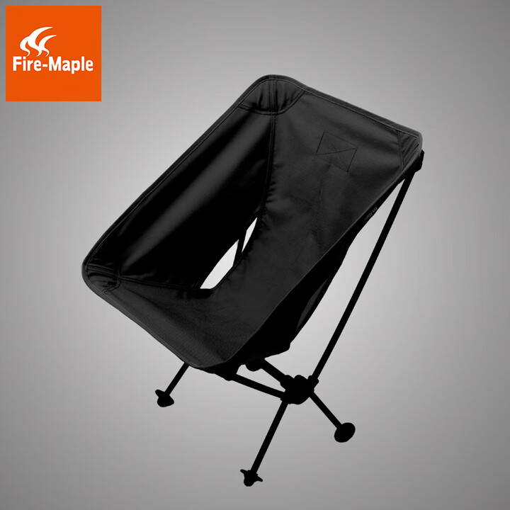 火枫（FIRE-MAPLE）户外云倚轻便折叠椅子便携舒适露营尼龙凳钓鱼凳子高承重 黑色云倚折叠椅