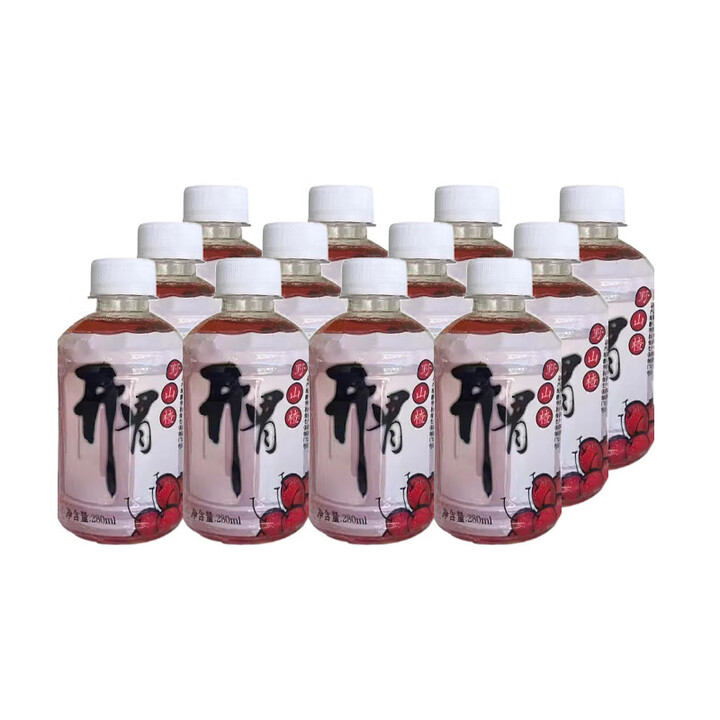 开胃山楂汁果味饮料280ml*6瓶酸甜山楂浓缩汁解腻风味饮品...