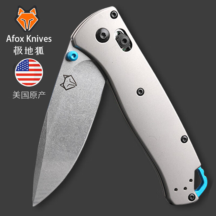 极地狐KNIVES美国狐狸 钛合金M390粉末钢户外高硬度小刀EDC折叠刀