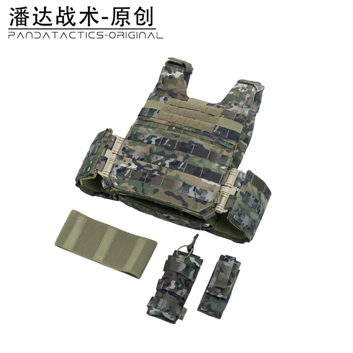 战术潘达PD191战术背心快拔原始袋快拆侧围molle面板荒漠 丛林